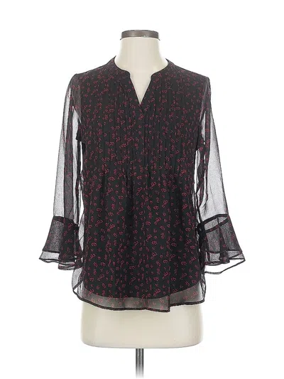 Pre-owned Charter Club 3/4 Sleeve Blouse In Black
