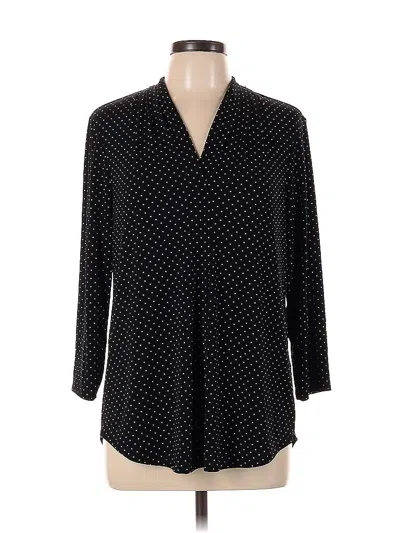 Pre-owned Charter Club 3/4 Sleeve Blouse In Black