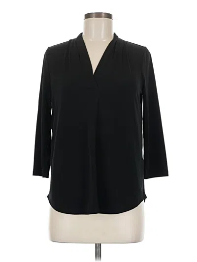 Pre-owned Charter Club 3/4 Sleeve Blouse In Black