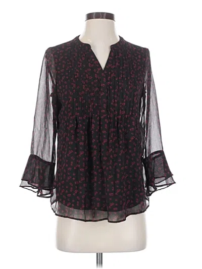 Pre-owned Charter Club 3/4 Sleeve Blouse In Black