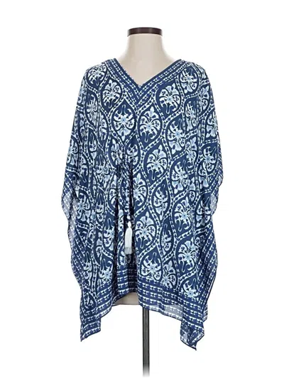 Pre-owned Charter Club 3/4 Sleeve Blouse In Blue