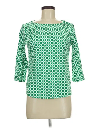 Pre-owned Charter Club 3/4 Sleeve Blouse In Green