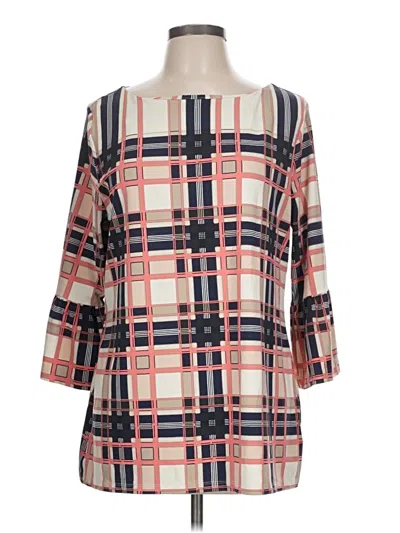 Pre-owned Charter Club 3/4 Sleeve Blouse In Ivory