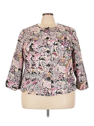 Pre-owned Charter Club 3/4 Sleeve Blouse In Pink