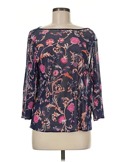 Pre-owned Charter Club 3/4 Sleeve Blouse In Purple