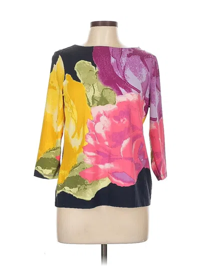 Pre-owned Charter Club 3/4 Sleeve Blouse In Yellow