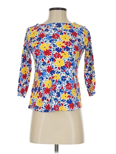 Pre-owned Charter Club 3/4 Sleeve Blouse In Yellow
