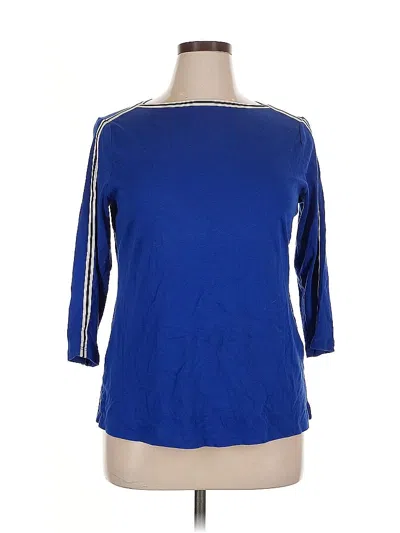 Pre-owned Charter Club 3/4 Sleeve T-shirt In Blue