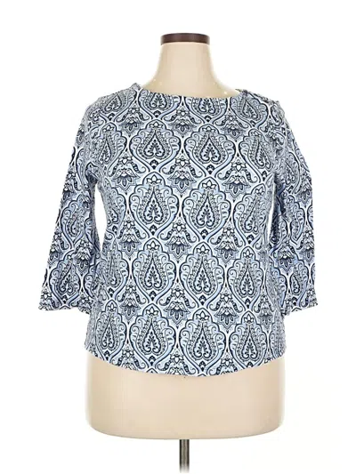 Pre-owned Charter Club 3/4 Sleeve T-shirt In Blue