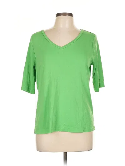 Pre-owned Charter Club 3/4 Sleeve T-shirt In Green