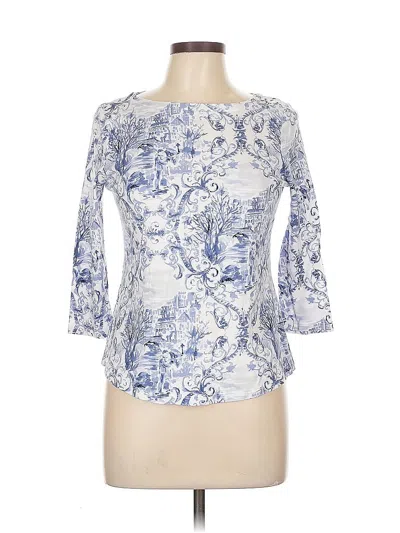 Pre-owned Charter Club 3/4 Sleeve T-shirt In Purple