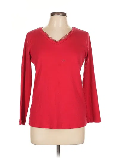 Pre-owned Charter Club 3/4 Sleeve T-shirt In Red