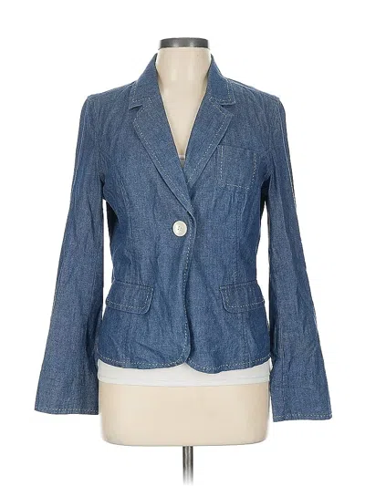 Pre-owned Charter Club 3/4 Sleeve Top Blue Square Neckline Tops