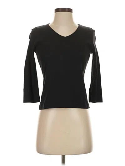 Pre-owned Charter Club 3/4 Sleeve T-shirt In Black
