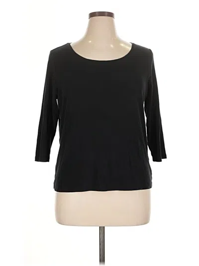 Pre-owned Charter Club 3/4 Sleeve T-shirt In Black