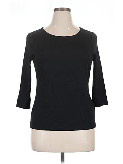 Pre-owned Charter Club 3/4 Sleeve T-shirt In Black