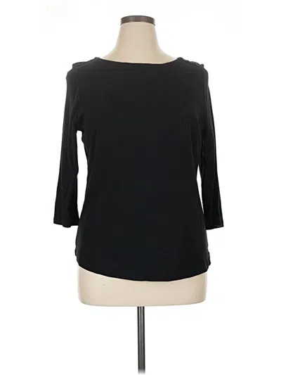 Pre-owned Charter Club 3/4 Sleeve T-shirt In Black