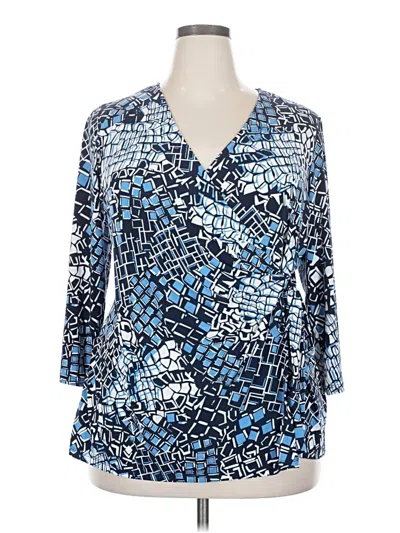 Pre-owned Charter Club 3/4 Sleeve T-shirt In Blue