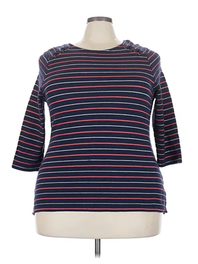 Pre-owned Charter Club 3/4 Sleeve T-shirt In Blue