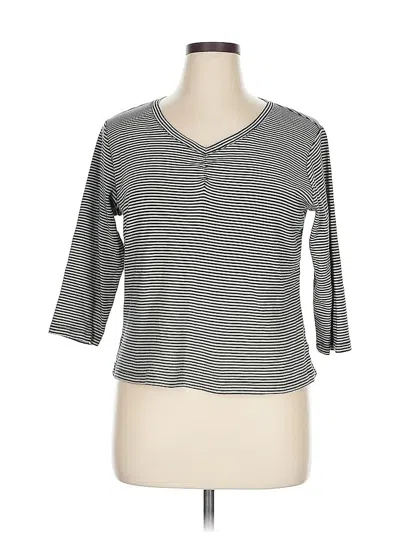 Pre-owned Charter Club 3/4 Sleeve T-shirt In Gray