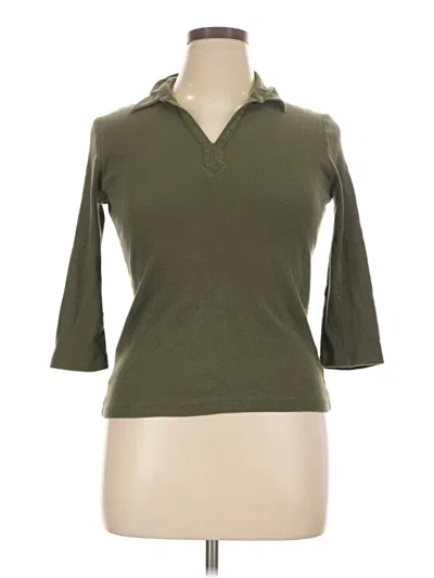 Pre-owned Charter Club 3/4 Sleeve T-shirt In Green