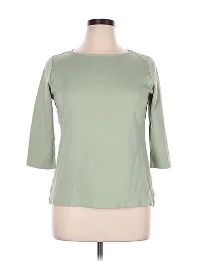 Pre-owned Charter Club 3/4 Sleeve T-shirt In Green