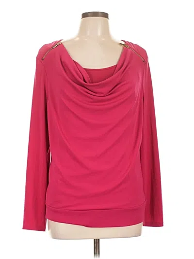 Pre-owned Charter Club 3/4 Sleeve T-shirt In Pink