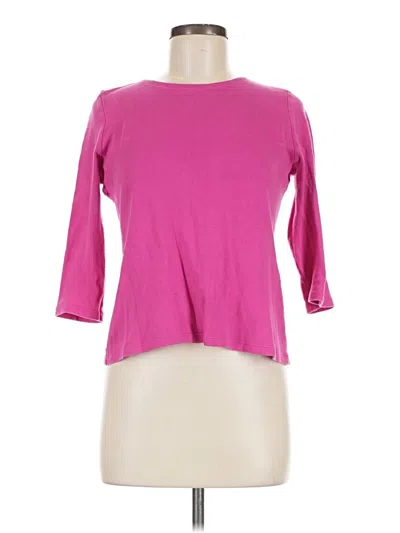 Pre-owned Charter Club 3/4 Sleeve T-shirt In Pink