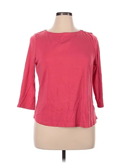 Pre-owned Charter Club 3/4 Sleeve T-shirt In Pink