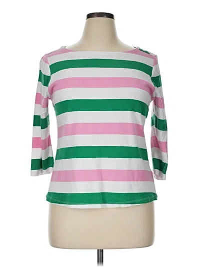 Pre-owned Charter Club 3/4 Sleeve T-shirt In Pink