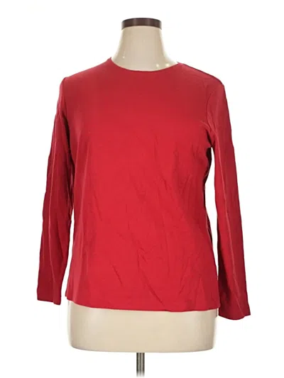 Pre-owned Charter Club 3/4 Sleeve T-shirt In Red