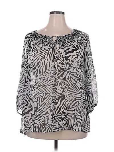 Pre-owned Charter Club 3/4 Sleeve T-shirt In Silver
