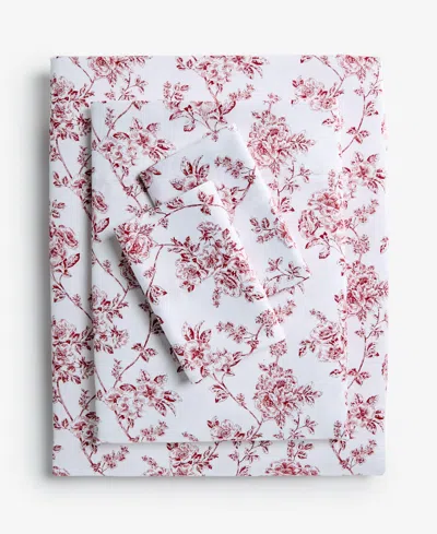 Charter Club 550 Thread Count Printed Cotton 3-pc. Sheet Set, Twin, Exclusively At Macy's In Pink