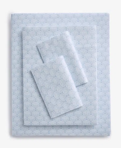 Charter Club 550 Thread Count Printed Cotton 4-pc. Sheet Set, Full, Exclusively At Macy's In Blue
