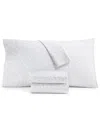 Charter Club 550 Thread Count Printed Cotton 4-pc. Sheet Set, King, Exclusively At Macy's In White