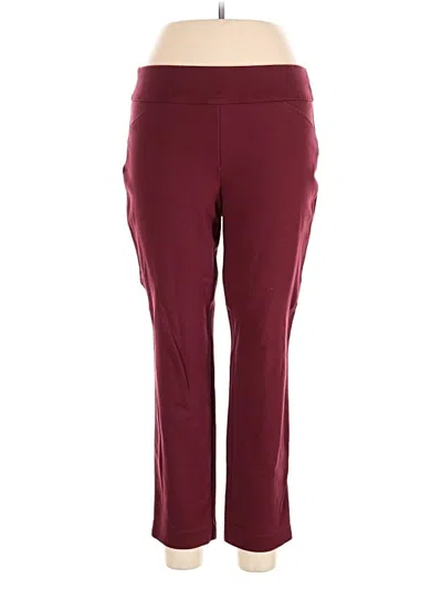 Pre-owned Charter Club Active Pants In Burgundy