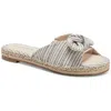 Charter Club Ashland Womens Canvas Slip On Slide Sandals In Multi