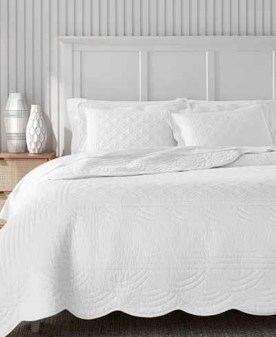 Charter Club Bailey Scallop 3-pc. Quilt Set, Full/queen, Macy's Exclusive In White
