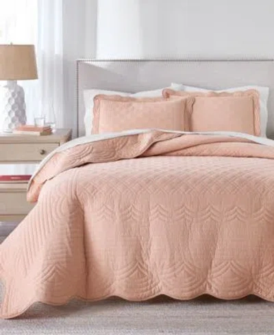 Charter Club Bailey Scallop Quilt Sets Exclusively At Macys In Pink