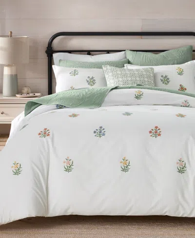 Charter Club Bouquet Embroidery 3-pc. Comforter Set, King, Exclusively At Macy's In White