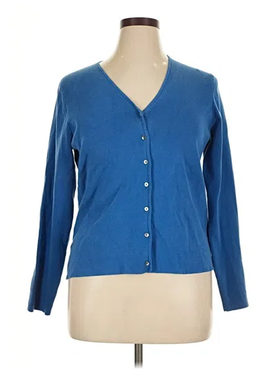 Pre-owned Charter Club Cardigan Sweater In Blue