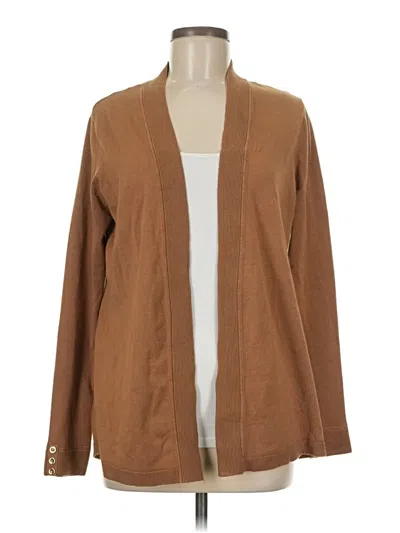 Pre-owned Charter Club Cardigan Sweater In Brown