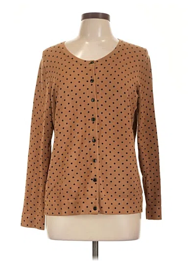 Pre-owned Charter Club Cardigan Sweater In Brown