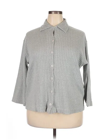 Pre-owned Charter Club Cardigan Sweater In Gray