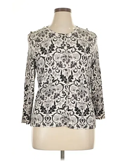 Pre-owned Charter Club Cardigan Sweater In Gray