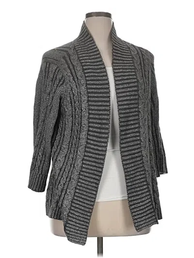 Pre-owned Charter Club Cardigan Sweater In Gray