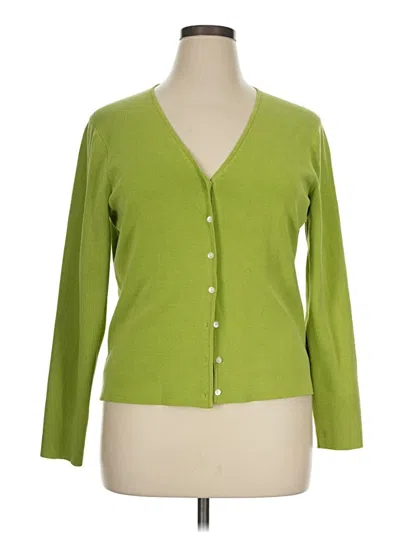 Pre-owned Charter Club Cardigan Sweater In Green