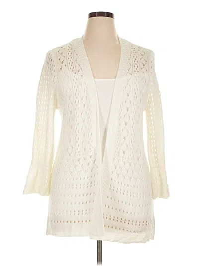 Pre-owned Charter Club Cardigan Sweater In Ivory