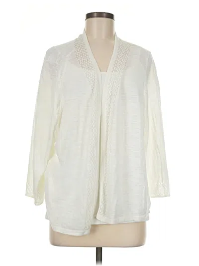 Pre-owned Charter Club Cardigan Sweater In Ivory