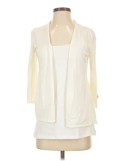Pre-owned Charter Club Cardigan Sweater In Ivory
